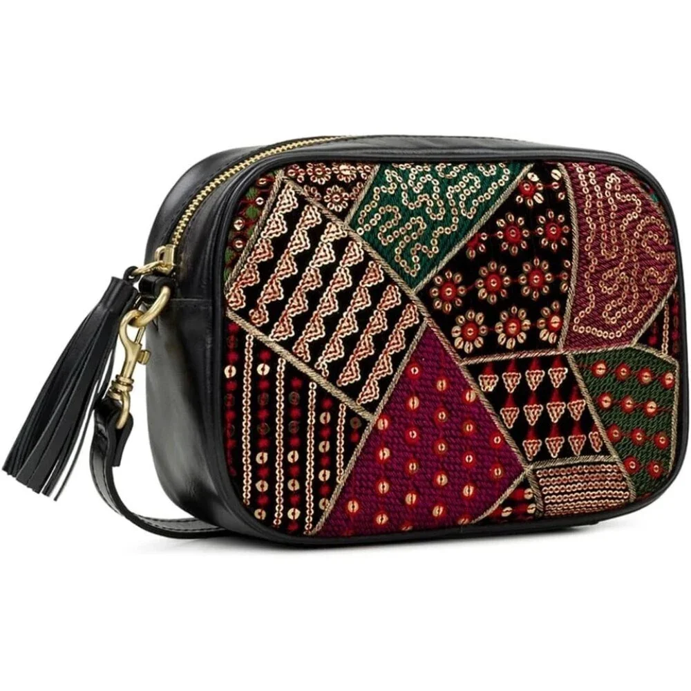 Patricia Nash Josie Bag Women's Multi Leather Sequin Crossbody Strap KFC140